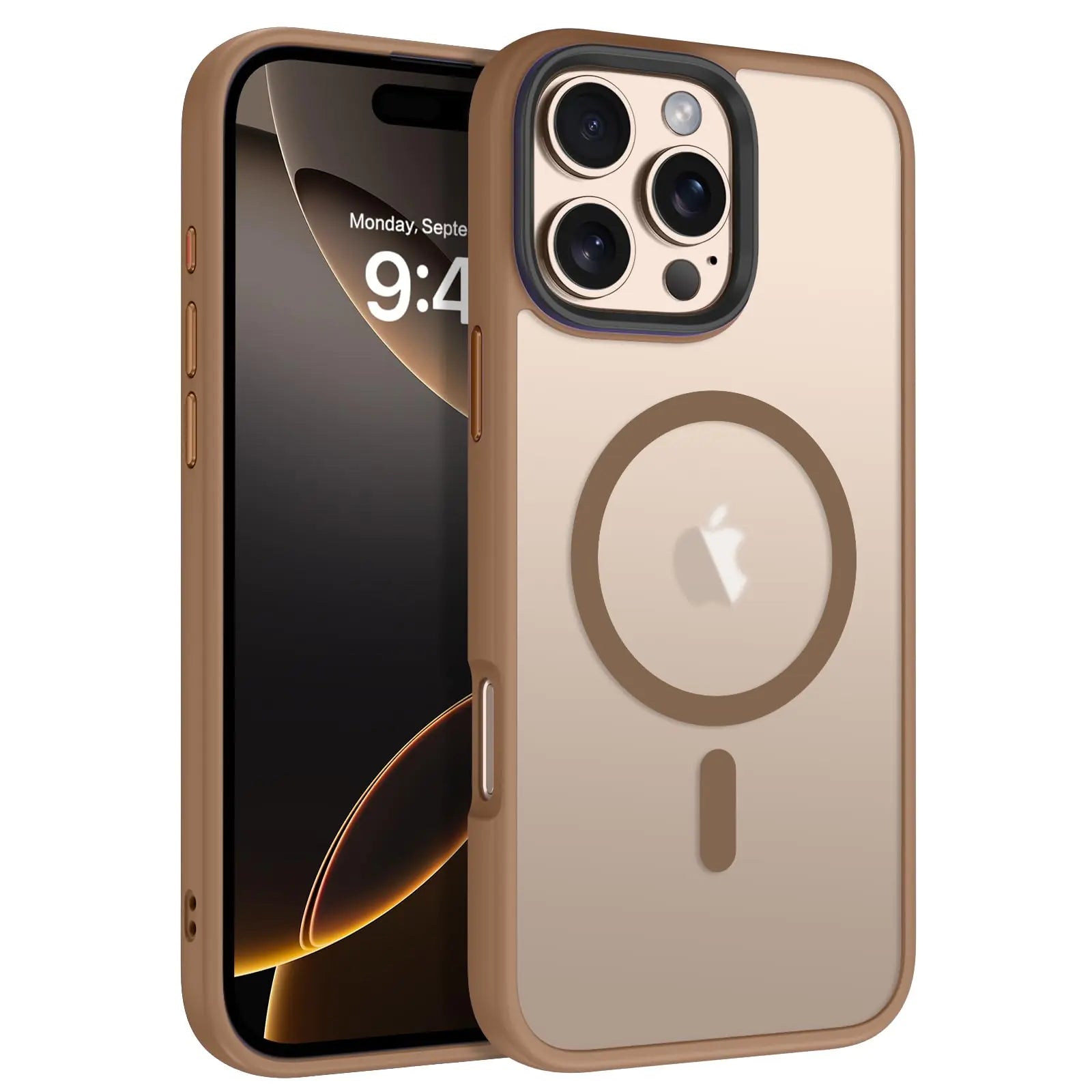 BENTOBEN Magnetic for iPhone 16 Pro Max Case [Compatible with Magsafe] Translucent Matte Phone Case iPhone 16 Pro Max Slim Thin Shockproof Women Men Protective Cover for 16 Pro Max Desert Titanium